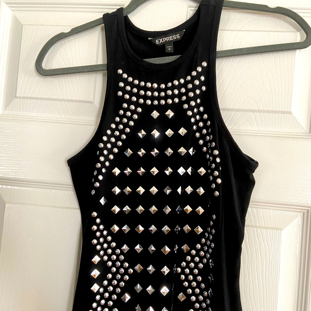 Express mini dress with silver detail